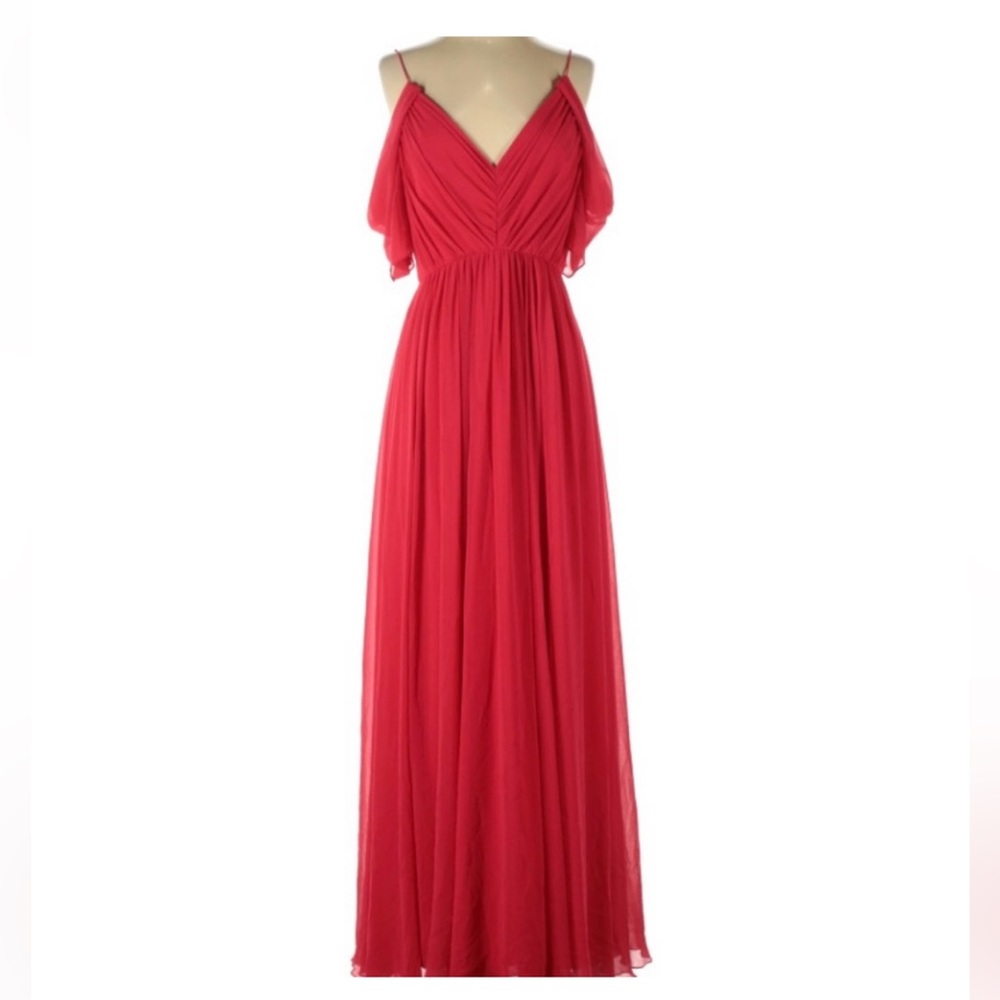 BADGLEY MISCHKA Size 14 Flutter Sleeve Gown Used Once